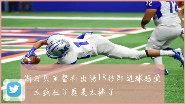 斯万贝里替补出场18秒即进球感受：太疯狂了真是太棒了